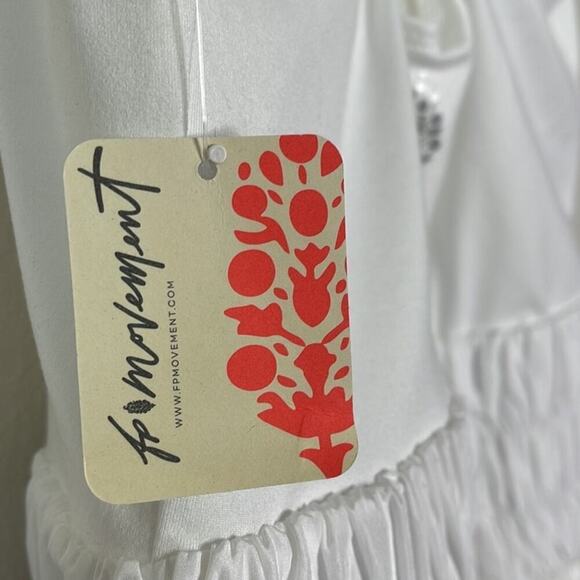 FREE PEOPLE MOVEMENT WAY HOME SKORT/ DRESS IN WHITE SIZE L NWT - Picture 8 of 10